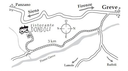 How to reach "Ristorante Dondoli" restaurant near Panzano in Chianti